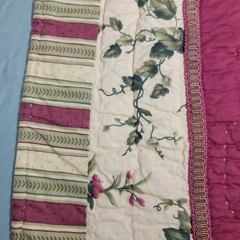 Waverly Garden Room Twin Floral Manor Patchwork Quilt Cotton Country Cottagecore